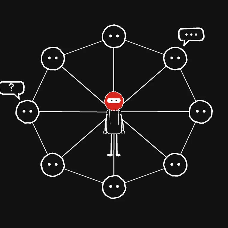 Curro en el centro de una red de gente conectada
